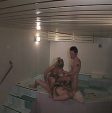 Hidden cam vids – sauna threesome action